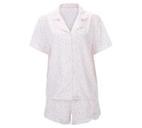 Generisch Pigiama da donna in raso, a maniche corte, per la casa, per damigella d'onore, bianco, XL