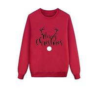Generisch Pigiama da donna, lungo, invernale, caldo, casual, senza cappuccio, con cappuccio, alla moda, per la famiglia, adatto per ragazzi, 152 in spugna, Colore: rosso, S