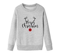 Generisch Pigiama da donna, lungo, invernale, caldo, casual, senza cappuccio, con cappuccio, alla moda, per la famiglia, adatto per ragazzi, 152 in spugna, grigio., M