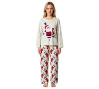 Generisch Pigiama da famiglia 2026, maglia a maniche lunghe e pantaloni, biancheria da notte per la figlia, abbigliamento accogliente per foto festive, Colore: rosso, S