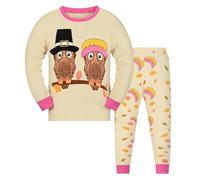 Generisch Pigiama dinosauro per ragazzi, in due pezzi, con maglietta a maniche lunghe, in morbido cotone, perfetto per il sonno notturno, giallo., 6-7 Jahre