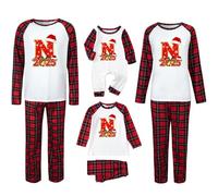 Generisch Pigiama natalizio per famiglia, con lettere, stampa natalizia, per la famiglia, per abbinare il pigiama di Natale, comodo pigiama di Natale, per ragazzi e ragazze, Rosa-e, 18-24 Monate