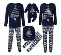 Generisch Pigiama natalizio per famiglie, set pigiama lungo + pantaloni, pagliaccetto per Capodanno, pigiama natalizio in due pezzi, per papà, mamma, bambini, per Natale, matching, A1, 0-6 Monate