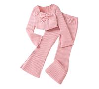 Generisch Pigiama per bambini casual set a maniche lunghe da notte elegante e confortevole pigiama da ragazza tessuto morbido perfetto per le buone notti, Colore: rosa., 16 anni