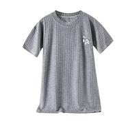 Generisch Pigiama per bambini, morbido, stile sottile, a maniche corte, per la casa, pigiama, stampa coniglio, pigiama bruco, grigio., 12-18 Monate
