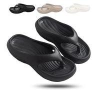 Generisch Pillow Arch Support Flip Flops for Women, Orthopedic Beach Slippers with Cushioned Sole, and Lightweight Comfort for Summer, Nero , 43 EU