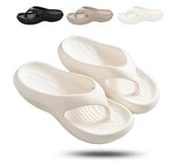 Generisch Pillow Arch Support Flip Flops for Women, Orthopedic Beach Slippers with Cushioned Sole, and Lightweight Comfort for Summer, bianco, 41 EU