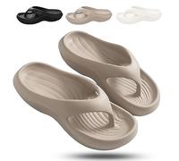 Generisch Pillow Arch Support Flip Flops for Women, Orthopedic Beach Slippers with Cushioned Sole, and Lightweight Comfort for Summer, grigio., 41 EU