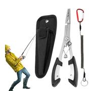 Generisch Pinza da pesca | acciaio inox multifunzione | 21,3 cm pinza da pesca con chiusura di sicurezza - per il taglio durante la pesca del pesce gatto, per pescatori, barche, fiume, lago, mare