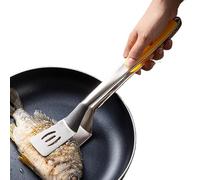 Generisch Pinze per barbecue | Con manico lungo antiscivolo e chiusura con una sola mano, pinze da cucina 2 in 1 e per barbecue - per servire carne di pesce in cucina, giardino e campeggio