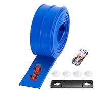 Generisch pista da corsa per bambini 3 4 5 6 anni, 410 cm, pista flessibile per auto con 2 veicoli in metallo leggero, rampe portatili per 1/64th auto