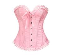 Generisch Pizzo per donne, modellante controllo della pancia, shapewear con base in gel per il comfort di stile, corsetto da donna, Colore: rosa., XS