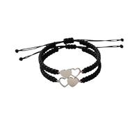 Generisch Placcato 8 Coppia 4 Ciondoli Braccialetto elegante fatto a mano, regolabile, ideale per tutti i giorni e come regalo. Placcato Colori Naturali Anelli
