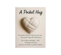 Generisch Pocket Volley Hug - Heart Shape Souvenir for Team Spirit | Inspirational Keepsake Card for Players Athletes Coaches Managers Game Days Camps Tournaments Travel Gifting