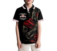 Generisch Polo da ragazzo con impressionante grafica dei cavalieri templari, polo per bambini dal design storico, parte superiore resistente per i piccoli fan del Medioevo