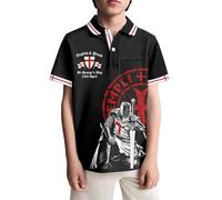 Generisch Polo da ragazzo con impressionante grafica dei cavalieri templari, polo per bambini dal design storico, parte superiore resistente per i piccoli fan del Medioevo