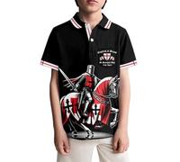 Generisch Polo da ragazzo con impressionante grafica dei cavalieri templari, polo per bambini dal design storico, parte superiore resistente per i piccoli fan del Medioevo