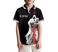 Generisch Polo da ragazzo con impressionante grafica dei cavalieri templari, polo per bambini dal design storico, parte superiore resistente per i piccoli fan del Medioevo