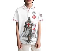 Generisch Polo da ragazzo con impressionante grafica dei cavalieri templari, polo per bambini dal design storico, parte superiore resistente per i piccoli fan del Medioevo