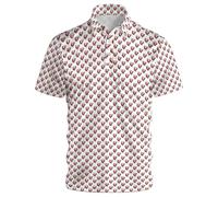 Generisch Polo da uomo, traspirante, casual, vestibilità aderente, stampata, per l'estate e il tempo libero, Altro., 3XL