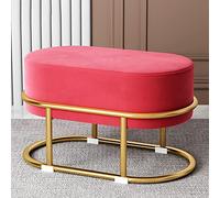 Generisch Poltrona da trucco pieghevole ottomano con vano portaoggetti - ecopelle rosa, ideale per la decorazione della casa, scatola dei giocattoli e coperta