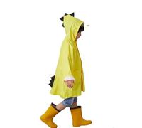 Generisch Poncho antipioggia per bambini bicicletta primavera, estate ragazzi ragazze tinta unita bottoni spessi poncho impermeabili pioggia poncho guanti invernali bambino, giallo., 6-7 Jahre
