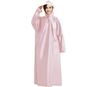 Generisch Poncho antipioggia unisex, per uomini e donne, con cappuccio, impermeabile, protezione completa con cerniere, per viaggi all'aperto, auto elettriche e a batteria, per M, Colore: rosa., XXL