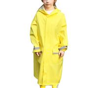 Generisch Poncho impermeabile per bambini Ragazzi Ragazzi Ragazzi Ragazze Impermeabile Giacche Impermeabile Riutilizzabile Abbigliamento Pioggia Ventilato Con Borsa Portatile 6-16 Anni, 03# giallo, 6