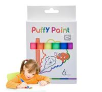 Generisch Popcornn - Set di 6 penne Magic Puffyy Bubble Pen | 3D - Pennelli sintetici per pittura a pietra, ceramica, legno, pietra