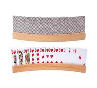 Generisch Porta carte da , supporto in legno a mani libere, 2 pezzi | vassoio organizer per carte da poker, pratico supporto per organizzato e maneggevolezza, compatta notte di