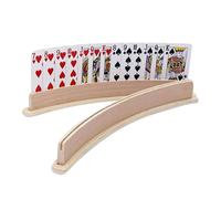 Generisch Porta carte da , supporto in legno a mani libere, 2 pezzi | vassoio organizer per carte da poker, pratico supporto per organizzato e maneggevolezza, compatta notte di