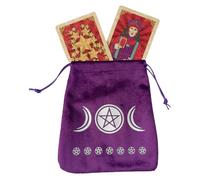 Generisch Porta carte dei tarocchi, custodia in morbido tessuto di velluto | Borsa porta carte dei tarocchi, sacchetto per gioielli per gli appassionati di tarocchi, sacchetti regalo a mano