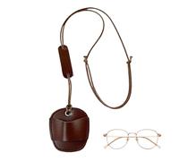 Generisch Porta occhiali da sole, clip sottile per occhiali | Elegante cordino per occhiali da sole, borsa portatile per occhiali da sole, accessorio da viaggio leggero per uomini, donne, marrone