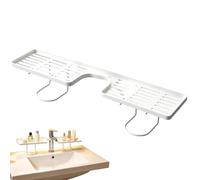 Generisch Porta spugna da cucina, senza foratura, scolapiatti portatile con vaschetta antigoccia, per spazzolini da denti, bicchieri, casa, interni, WC, angolo, famiglia