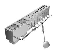 Generisch Porta utensili da cucina - Guida da cucina autoadesiva con gancio, porta utensili da appendere in acciaio , organizer da appendere per cucina, bagno, soggiorno, facile pulizia e altro
