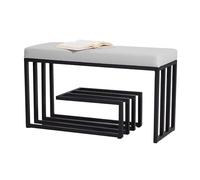 Generisch Portabagagli per scarpe a 3 livelli, con vano portaoggetti e guarnizione imbottita, telaio in metallo, organizer per le scarpe per lo stoccaggio di Hallway and Bedroom