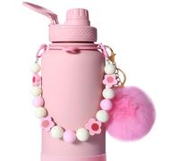 Generisch Portabottiglie d'acqua | Impugnatura termica con anello portachiavi - accessorio per bicchiere, supporto per perle per l'uso durante i viaggi, am, durante le escursioni e, Colore: rosa