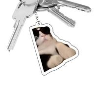 Generisch Portachiavi a forma di gatto - portachiavi in acrilico con animali - accessorio piatto per animali alla moda, regalo per zaino borsa per adulti e ragazzi e amici, Gatto da tastiera, Siehe