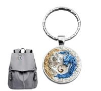 Generisch - Portachiavi a forma di tigre - Ornamento con ciondolo a forma di Tai | Elegante ciondolo decorativo con pietre preziose 2D | Versatile accessorio per borsa a mano, per uomini e donne