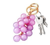 Generisch Portachiavi a portafoglio - morbida uva 3D, grazioso portachiavi per la decorazione dell'auto, per gli uomini, gli appassionati di ragazzi, le donne, la casa, i viaggi, le vacanze, le feste