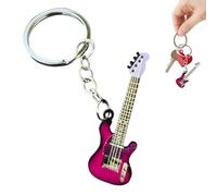 Generisch Portachiavi chitarra,Portachiavi in metallo,Portachiavi strumento musicale,Portachiavi portachiavi portachiavi chitarra ciondolo musica per decorazione regalo, Guitar 4, Siehe Beschreibung