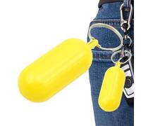 Generisch Portachiavi galleggiante in ABS, 6,4 x 2,5 cm, impermeabile, ideale per l'uso in mare, in piscina, giallo., Siehe Beschreibung