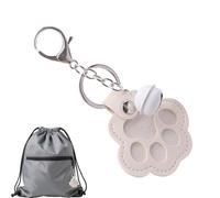 Generisch Portachiavi per capelli di gatto, in pelle, con ciondolo a forma di, per capelli, per ragazze, donne, uomini, amanti degli animali, auto, specchietto retrovisore, bianco, Siehe