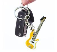 Generisch Portachiavi per chitarra bassa, portachiavi in acciaio inox, decorazione zaino, decorazione per chitarra, decorazione zaino e ragazze, amanti della chitarra, Guitar 2, Siehe Beschreibung