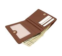 Generisch Portafoglio , compatto in pelle a due volte, porta carte di credito | per donne, viaggi, compleanno e adolescenti per organizzare denaro, monete e contanti, marrone, descrizione