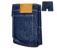 Generisch Portafoglio compatto - Pieghevole jeans retrò - Portafoglio portatile retrò - per donne uomini viaggi scuola lavoro ufficio campeggio business pendolari