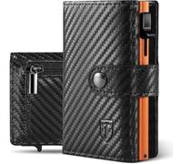 Generisch Portafoglio da uomo con protezione RFID, elegante pelle di carbonio