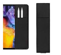 Generisch Portamatite per computer portatile, con passante - Supporto rimovibile regolabile per scuola, da viaggio, per ufficio, copertina rigida, Doppia penna nera, vedi descrizione, Vedi descrizione