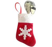 Generisch Portaposate di Natale - Mini decorazioni da tavolo per calze, posate, coltelli, cucchiaio, forchetta, caramelle | Borsa decorativa per utensili e decorazione ristorante, appeso