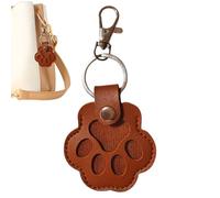 Generisch Porte-Clés Collecteur De Poils, Porte-clés En Cuir En Forme De Patte De Chat-Pendentif Bijou Au Design De Patte 6,5 x 6 cm Pour Stockage De Souvenirs, Pour Portefeuille, Sac, Siehe